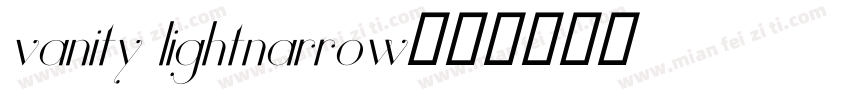 vanity lightnarrow字体转换